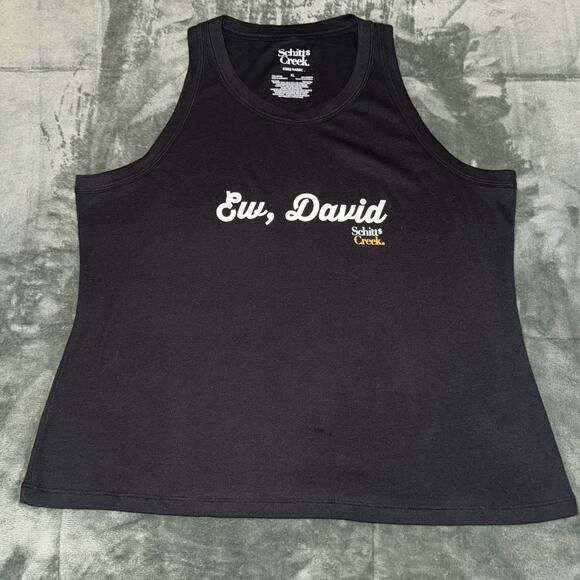 Schitt's Creek EW David Tank Top Womens XL Black Cotton Graphic Sleeveless - Picture 7 of 7